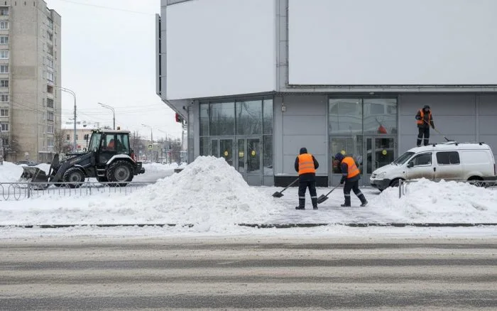 Губернатор Санкт-Петербурга обязал владельцев торговых комплексов своевременно чистить прилегающую территорию от снега