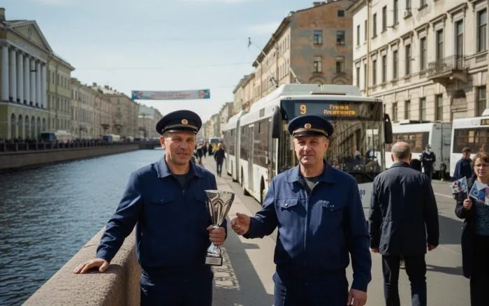 С Международного конкурса водителей троллейбусов петербуржцы привезли "серебро"