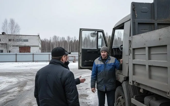Под Петербургом вежливые злоумышленники отобрали у водителя грузовик