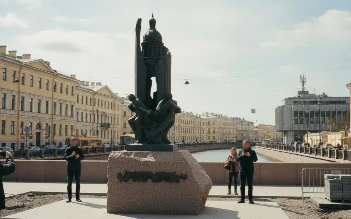 В Петербурге открыли памятный знак в честь Троице-Петровского собора