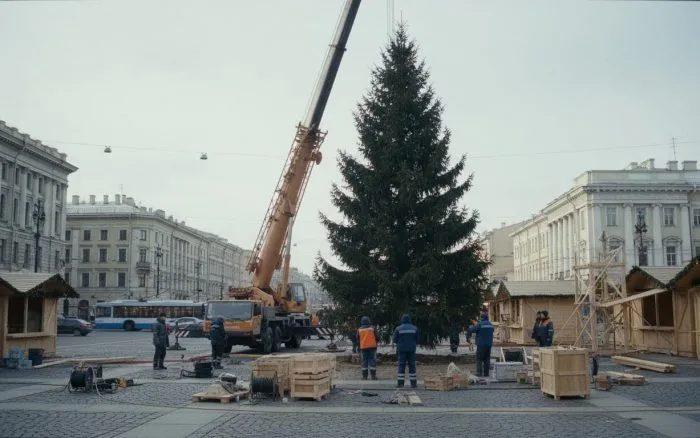 Главную новогоднюю ель в Петербурге установят 20 декабря